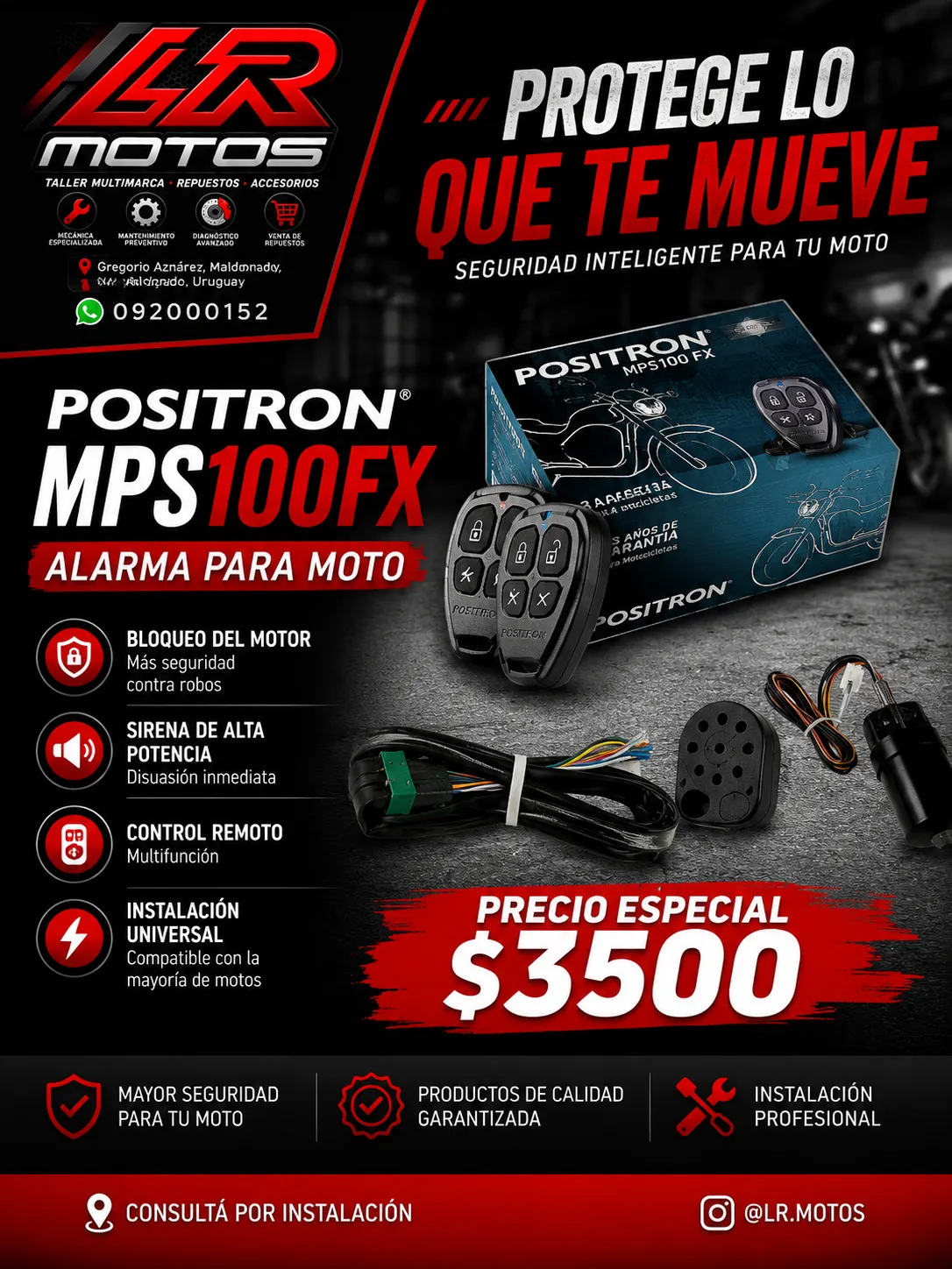 Alarma Para Motos Universal 